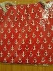 BNIP Cruise Club Heavy Canvas Bag W Rope Handles Red W White Anchors Beach Bag — photo 8
