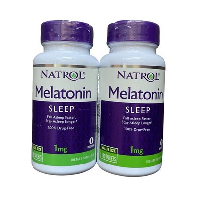 Natrol Melatonin 1 mg Sleep, 180ct - 2 Pack Exp 05/26