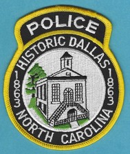 DALLAS NORTH CAROLINA POLICE SHOULDER PATCH