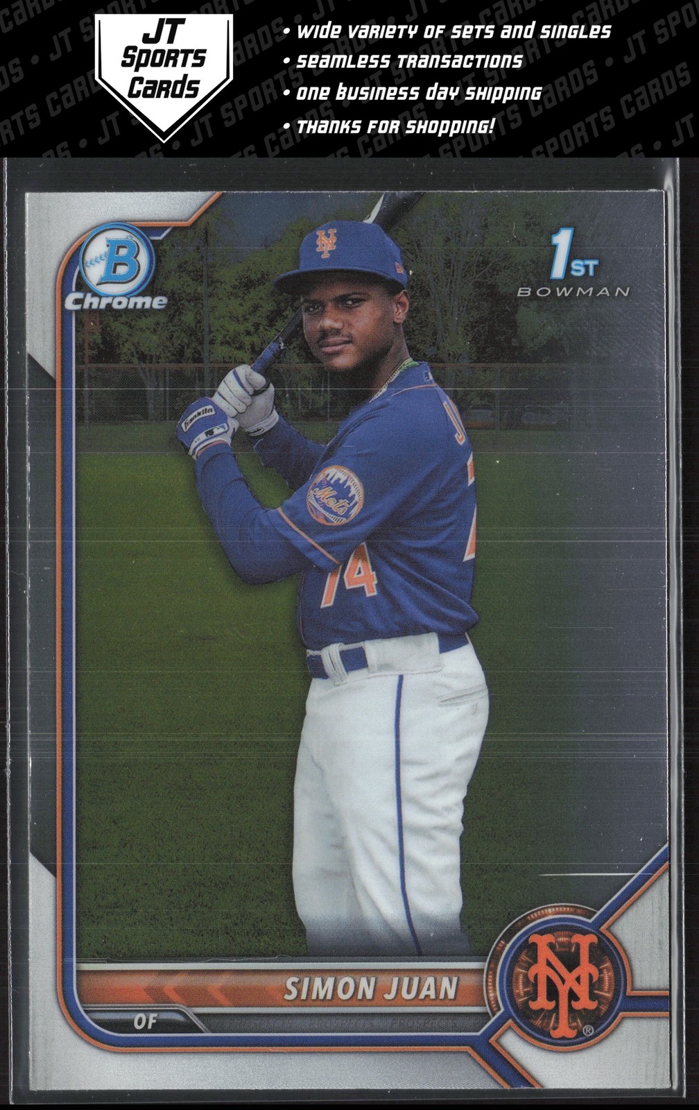 2022 Bowman Chrome Simon Juan BCP-170 1st Chrome | New York Mets