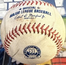 2020 ALWC ZACK GREINKE NELSON CRUZ ASTROS TWINS 60 YEAR GAME USED BASEBALL