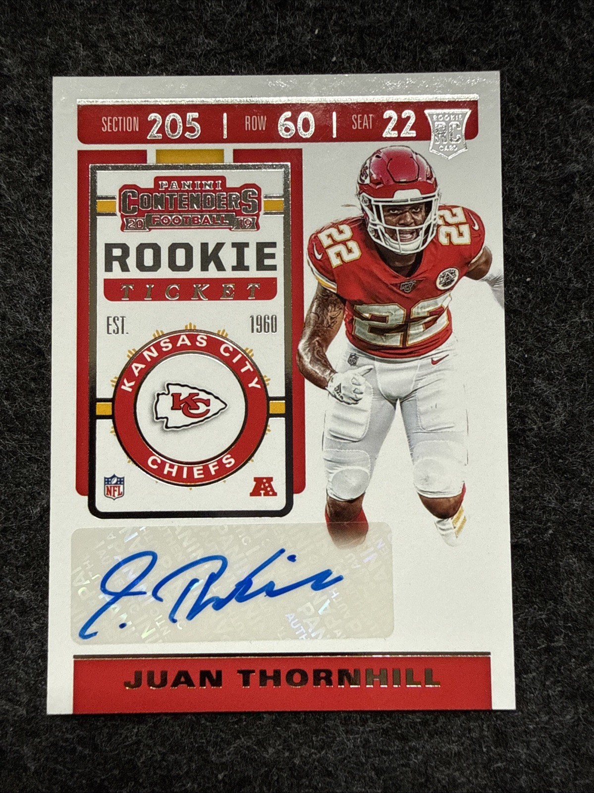 2019 Panini Contenders Rookie Ticket Juan Thornhill #155 Rookie Auto RC