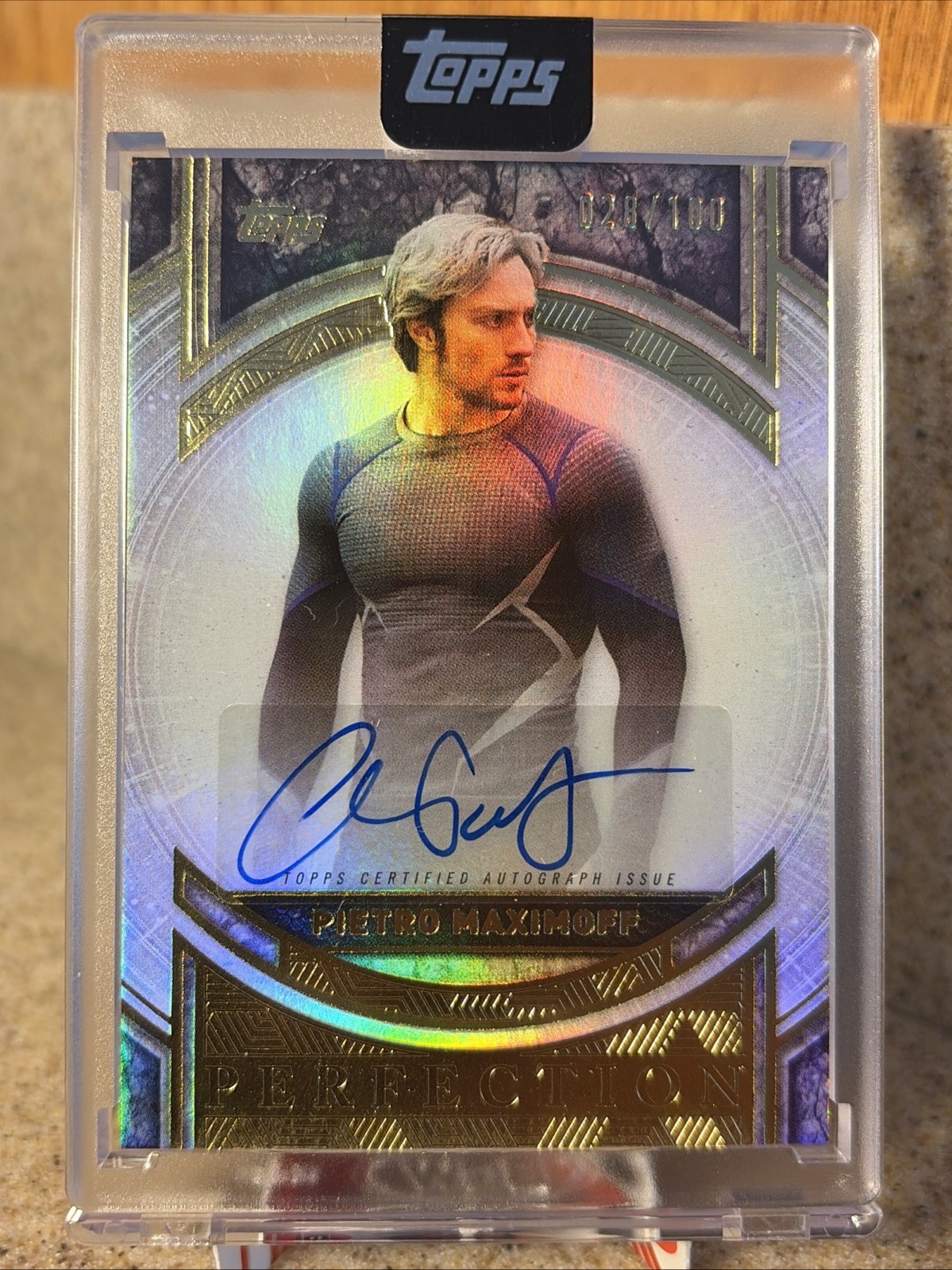 2025 Topps Marvel The Collector Pietro Maximoff #MP-AO Perfection Auto /100
