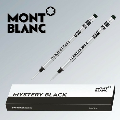 MontBlanc Rollerball Tintenschreiber Refill mine M Mystery Black Schwarz 2 Stk. - Picture 3 of 3