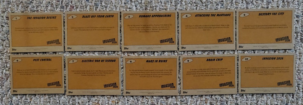 2021 Topps Mars Attacks: Invasion 2026 Print Run 1,046 2021 Topps Mars Attacks: Invasion 2026 Print Run 1,046