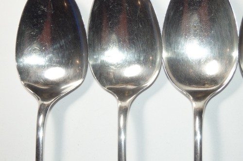 Antique Whiting Sterling LILY ENGRAVED Brightcut 5 Teaspoons & Sugar Shell Spoon - Picture 15 of 15