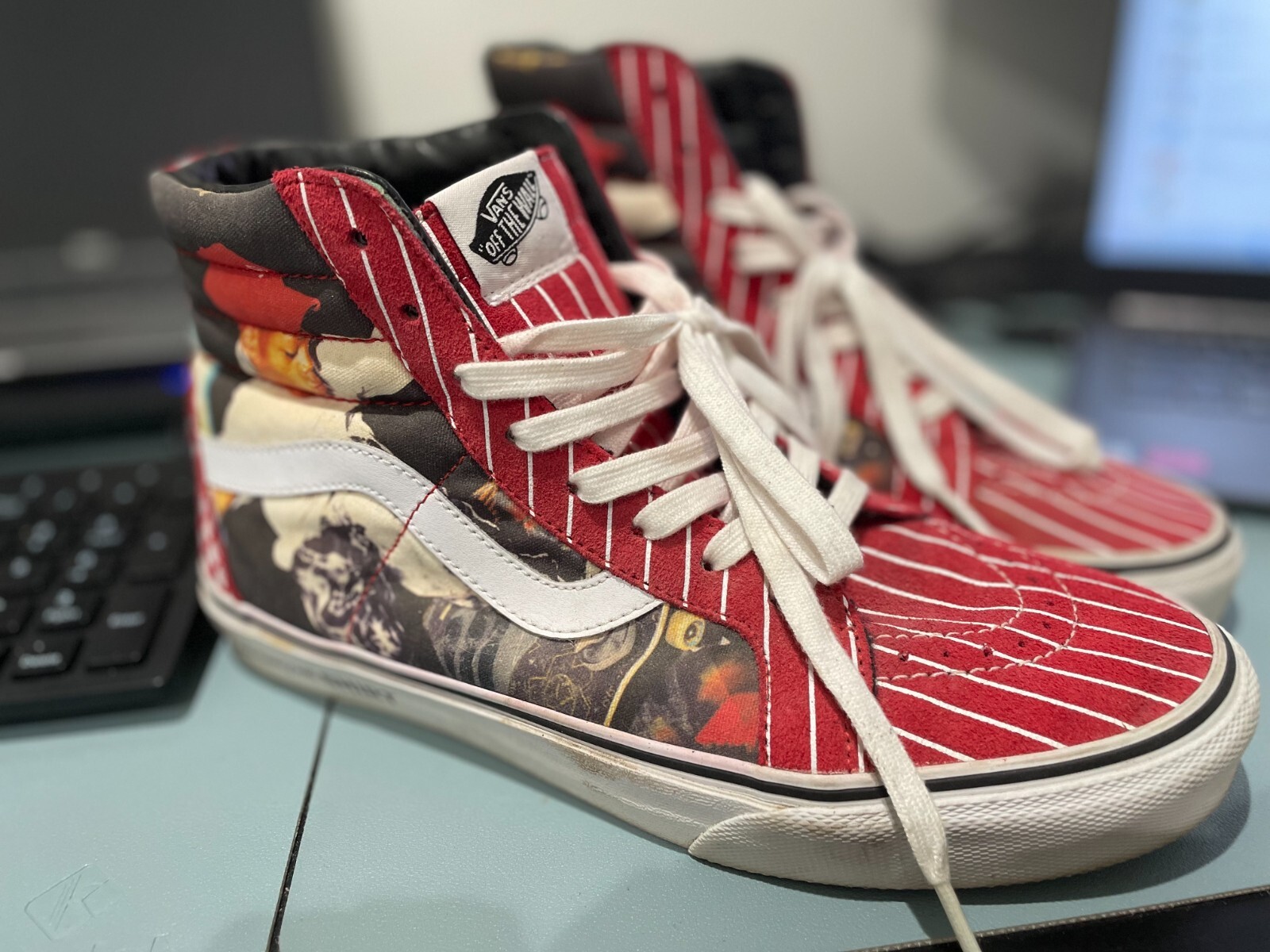 Vans x Supreme x Comme des Garçons x SK8-Hi Reissue Harold Hunter Sneakers 8 Red image 5