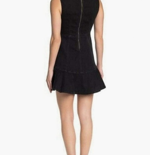 Free People Womens Black Sleeveless Jewel Neck Short Shift Dress - Picture 2 of 5