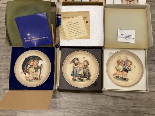 LOTE Placa Anual M.J. Hummel Goebel Alemania 10" 1975, 1985 y 1980 - Imagen 2 de 4