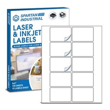 Printable Laser Inkjet Labels - 3" X 2" - White 100 Sheets 1000 Total Labels ...