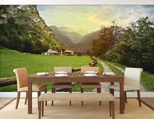 3D Mountain Village ZHUA50797 Wallpaper Wall Murals Removable Self-adhesive Ann