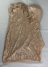 New With Tags Ever Pretty Women  s Formal Pink Sequin Strapless Dress Size Medium