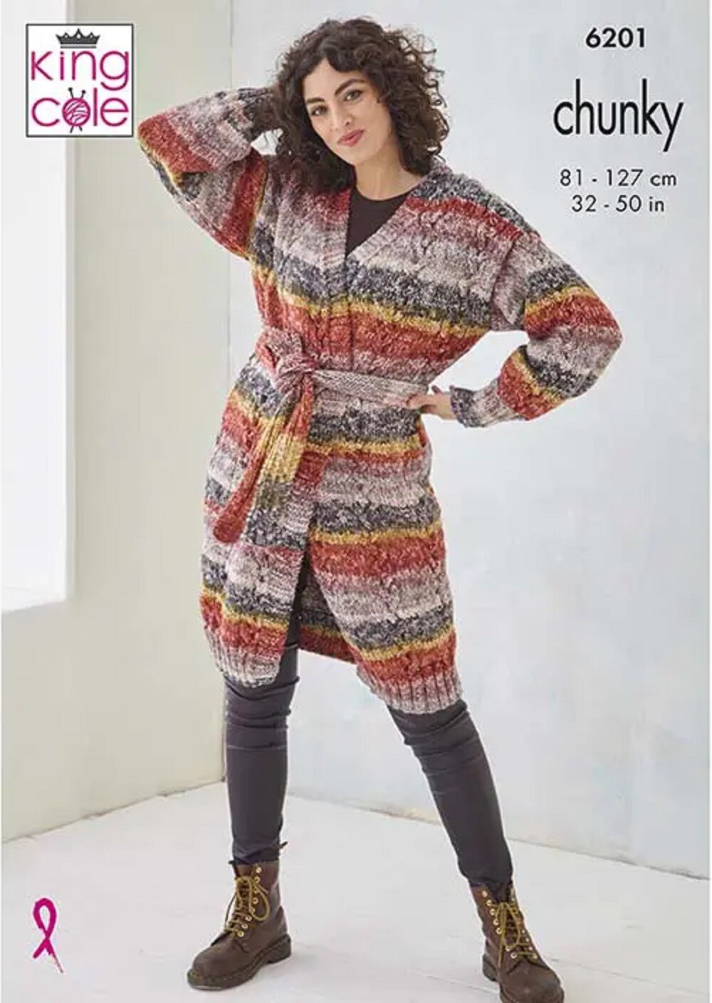6201 Ladies Knitting Pattern Chunky Jacket & Waistcoat Womans Fashion King Cole