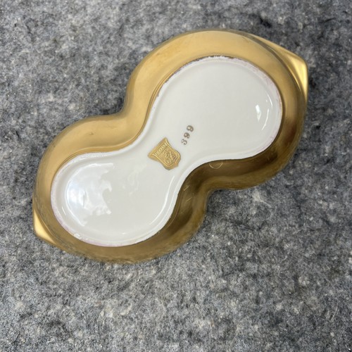 1925-30's Pickard Gold Daisy & Rose Candy Relish Trinket Dish Handle #399 - Picture 3 of 16