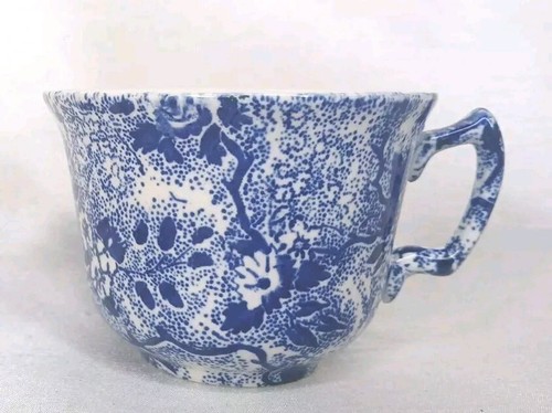 Rare Laura Ashley CHINTZWARE Blue Staffordshire England Coffee Tea Cup Vtg - Picture 2 of 7