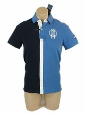 Tommy Hilfiger Men's Custom Fit Cotton Mesh Color Blocked Polo-Small