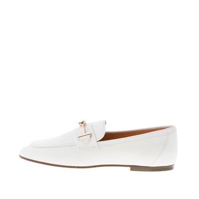 TOD'S Damen Schuhe Leder Halbschuh Ziegen Yougurt Klemme T-Ring Gold