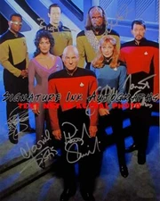 Star Trek the Next Generation Cast Signed 8x10 Autographed Photo reprint
