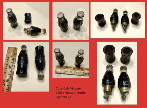 Coca-Cola Vintage 1950’s Contour Bottle Lighters x2 (Make Offer)