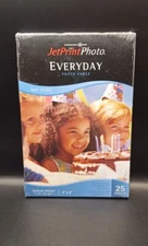 Jet Print Photo Paper Everyday Soft Gloss 4"x 6" Medium Weight 25 Sheets, New!