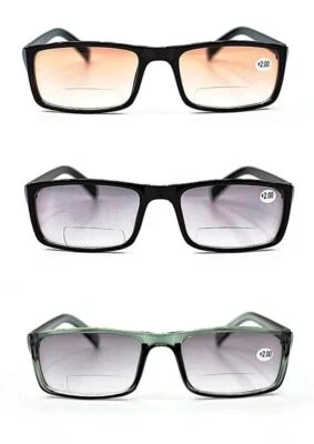 ANY 2 PAIRS Bifocal Unisex Tinted Sun Reading Glasses Mix N Match 3 Colors TN68
