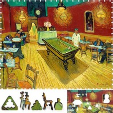 Wooden Jigsaw Puzzle for Adults by FoxSmartBox - 330 Pieces - The Night Cafe