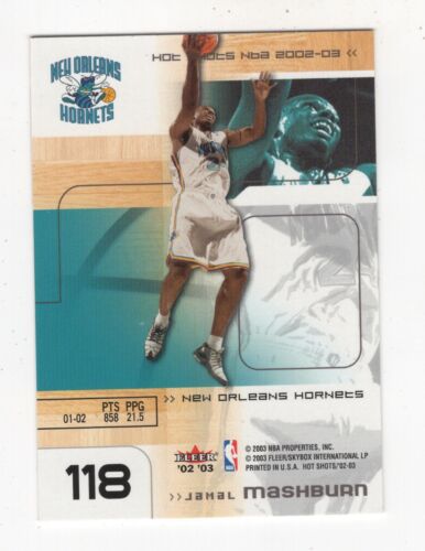 2002-03 Fleer Hot Shots Give and Go Jamal Mashburn & David Wesley Hornets #118 - Bild 2 von 2
