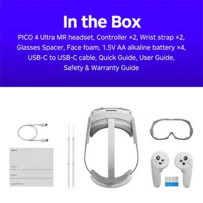 PICO 4 Ultra ROM 256GB RAM 12GB Wifi 7 All In One VR Headset | eBay