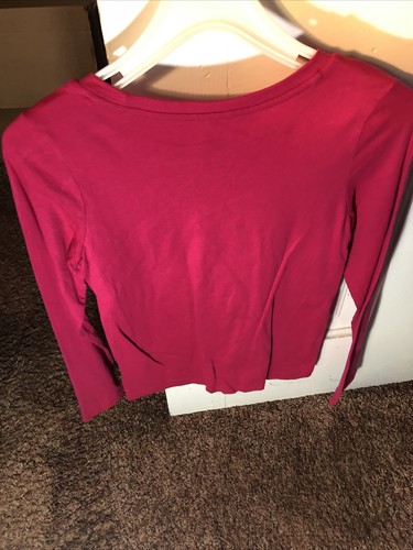 Girls Faded Glory Pink Long Sleeve Shirt L/G 10-12 NWT - Picture 6 of 6