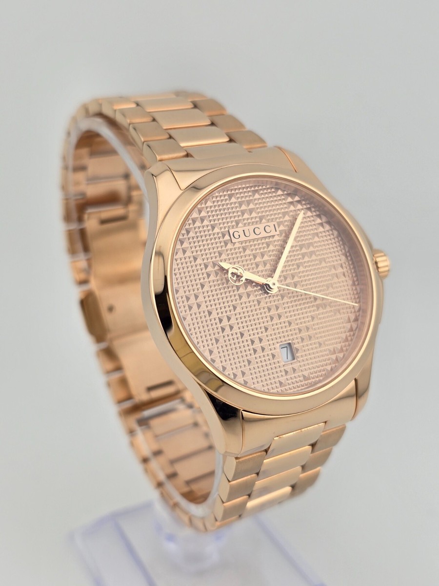 Gucci Men's G-Timeless Rose Gold Stainless Steel Watch Gucci Men's G-Timeless Rose Gold Stainless Steel Watch