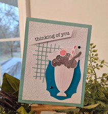 CARD KIT -ICE CREAM SHAKE THINKING OF YOU CARD KIT MAKES 4 25.149