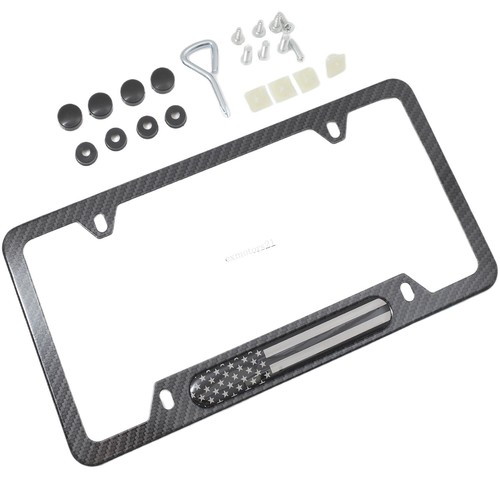 1/2x Marco de matrícula de fibra de carbono Etiqueta delantera trasera para Toyota RAV4 Corolla - Imagen 17 de 22