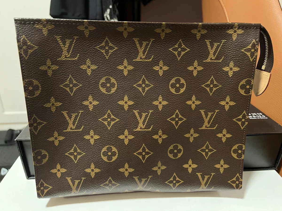 Louis Vuitton Toiletry Monogram Pouch 26 Brown Canvas