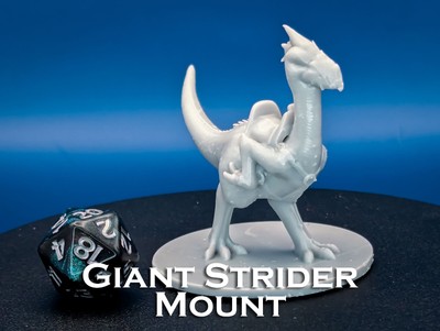 Giant Strider Mount Miniature for D&D, Dungeons and Dragons, Pathfinder, DND