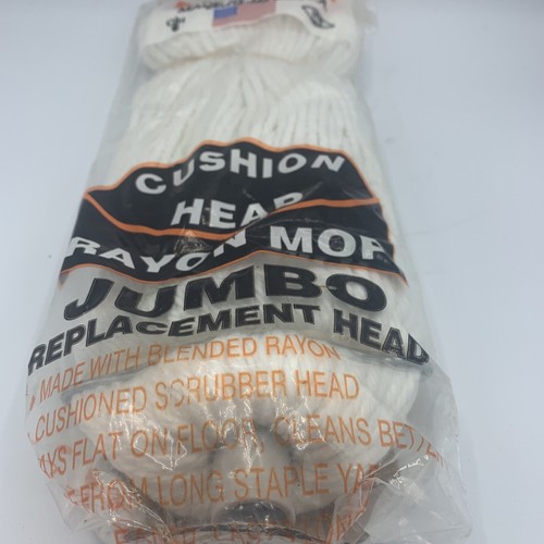 Jumbo Rayon Cushion Head MOP REPLACEMENT POLY screw on threaded JW Mfg