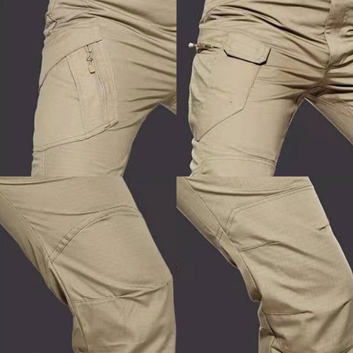 Mens Waterproof Tactical Work Trousers Cargo Pants Combat Fishing Hiking Outdoor - Picture 6 of 16