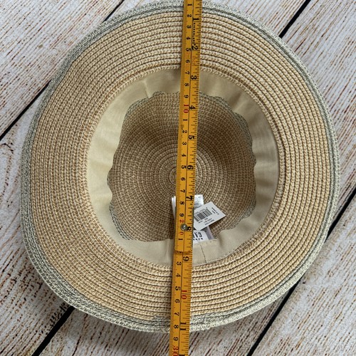 Baby Gap Woven Natural Brimmed Hat with Silver Stripe - 2-3 Years - New - Picture 13 of 14
