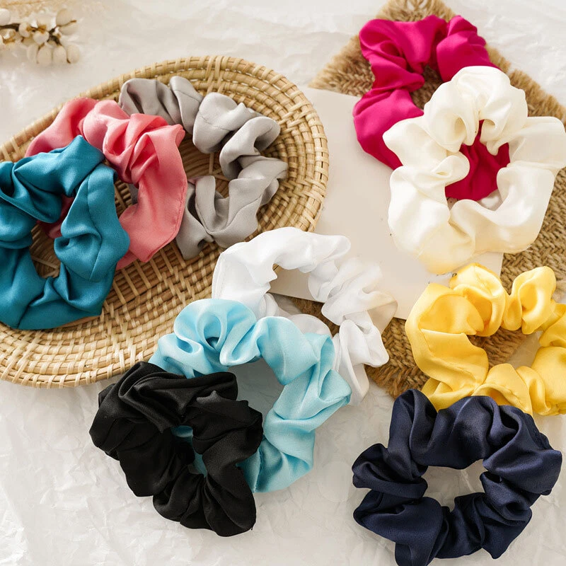 Women Satin Silk Hair Tie Elastic Scrunchie Ponytail Holder Hair Head Rope þ - Image 2 of 4
