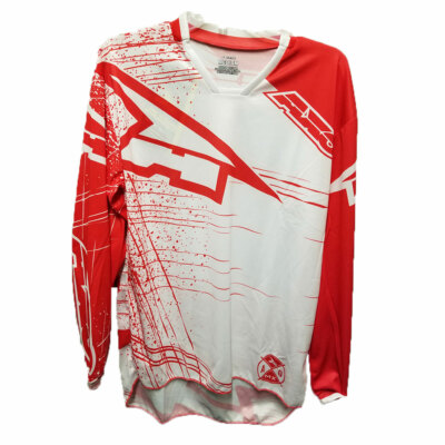 AXO MX Store Off-Road Motocross Jersey White/Red Men's Sizes LG & XL