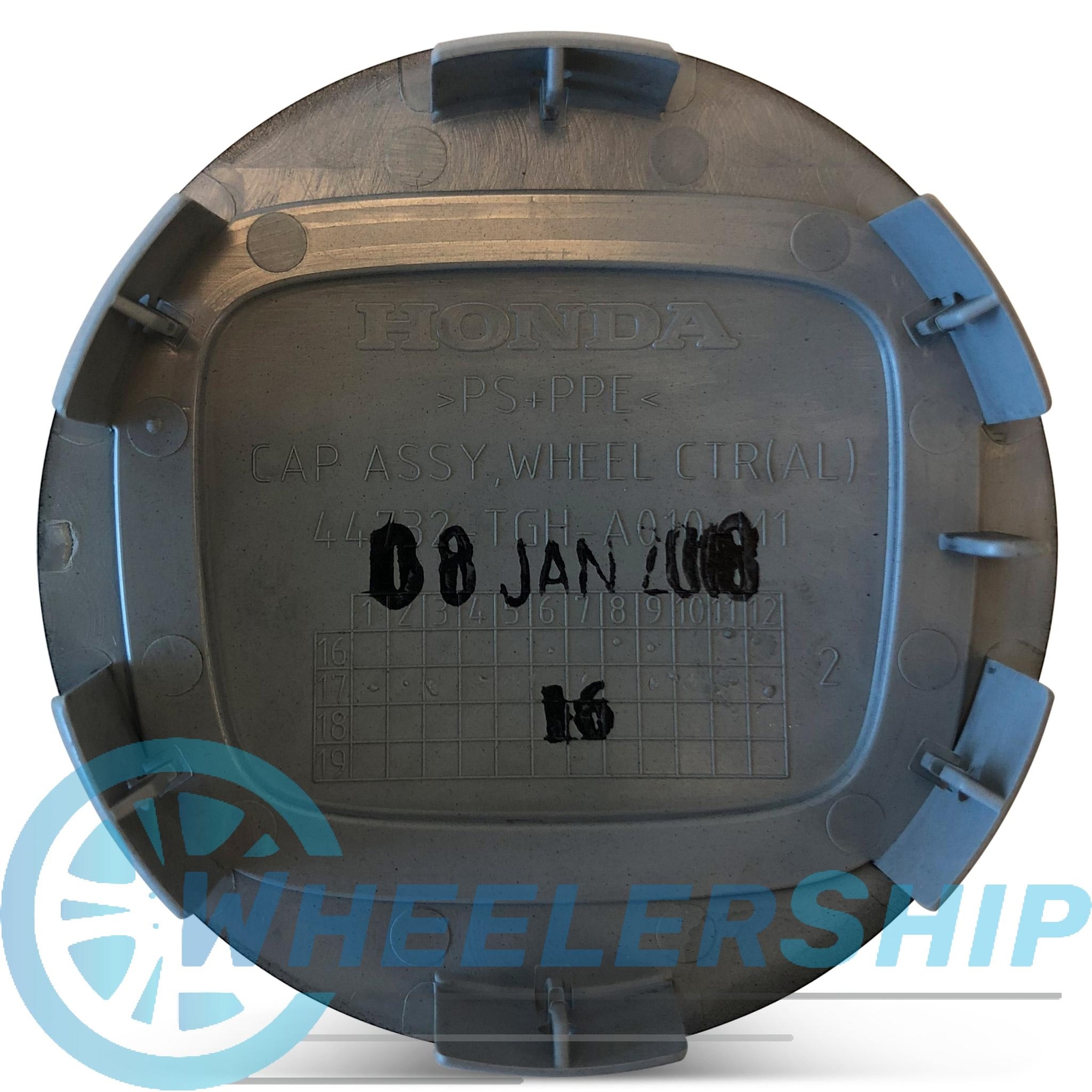 OE Genuine Honda Center Cap Black With Red R Racing Circle Chrome Logo oe-genuine-honda-center-cap-black-with-red-r-racing-circle-chrome-logo