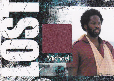 LOST RELICS HAROLD PERRINEAU - MICHAEL DAWSON CC17 COSTUME MATERIAL CARD 055/350