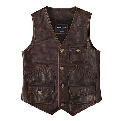 leather vest ebay