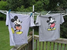 Lot Pair of Mickey Mouse Tshirts XL and 2XL Gray Disney