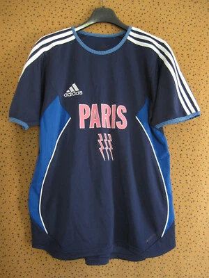 Tee Shirt stade Francais Adidas Paris SF Marine Maillot Vintage - M - Photo 1/4