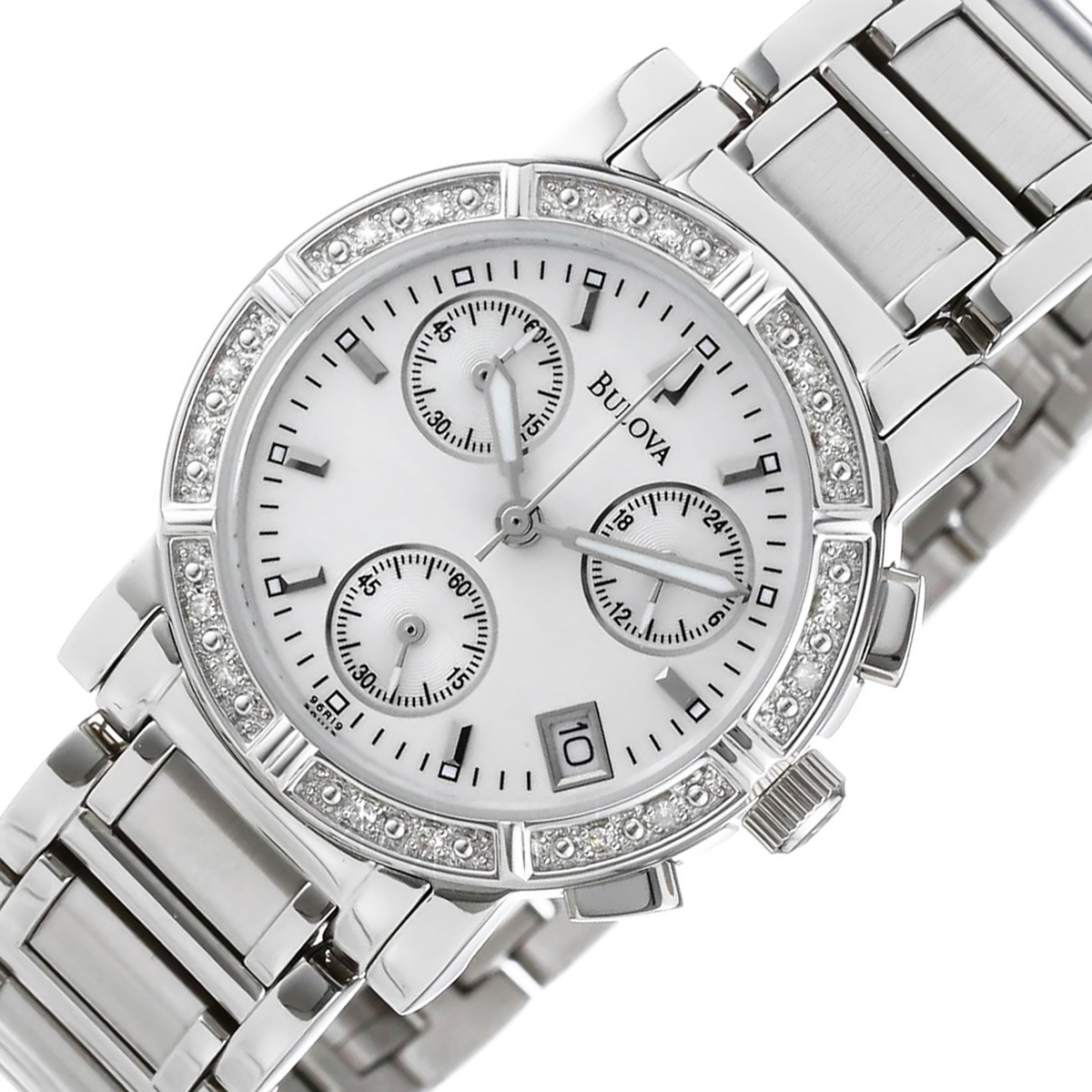Bulova Diamond 96R19 33mm Stainless Steel Case with Stainless