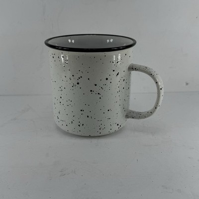 holiday time White With Blue Speckled Design