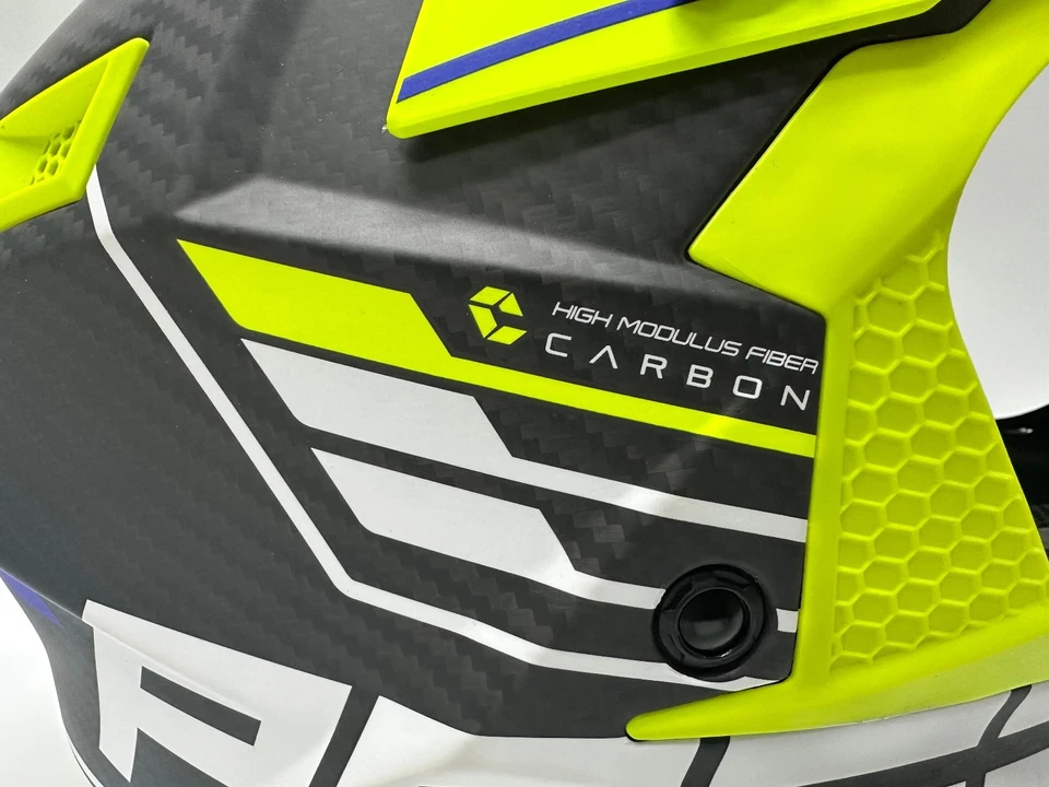 Acerbis Steel Carbon 2023 Black/ Fluo Yellow Motocross Helmet Medium 57-58cm Foto 4 de 4