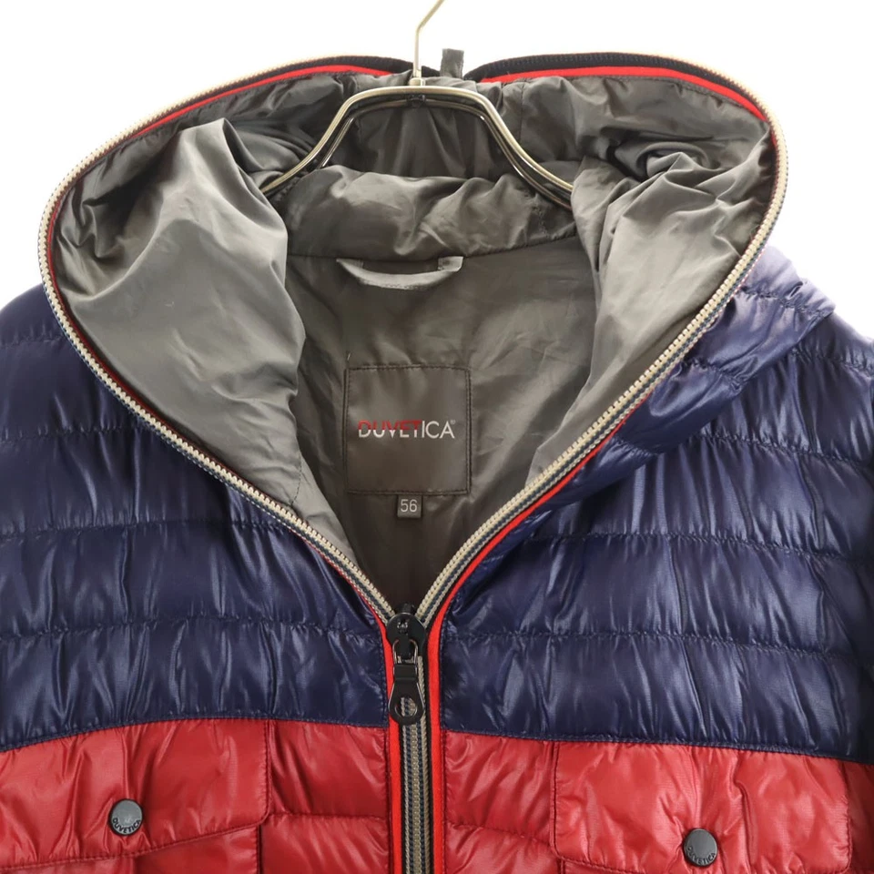 DUVETICA Down jacket 56 Red x navy Men's - Image 3 of 4