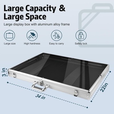 Card Show Display Case Large Aluminum 34 X22 Lockable Trading Card Display  Case | eBay