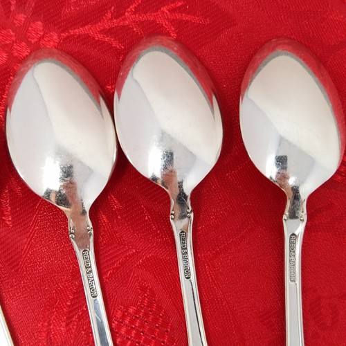 5X Tsp Reed And Barton Dresden Rose Silver Plate 1953 Teaspoons - Picture 6 of 8